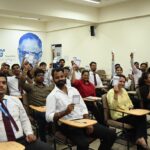 Students participating in Finance Bingo at Jaipuria Institute