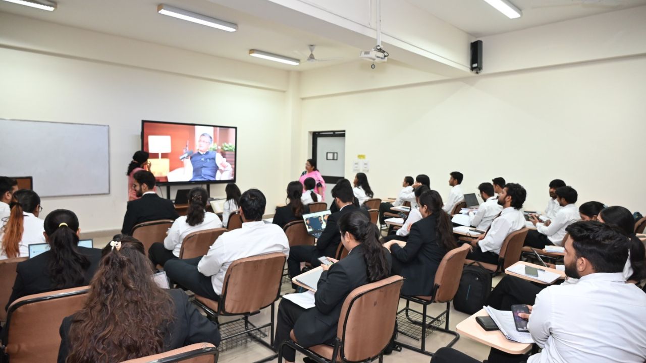 Ashish Chauhan at Jaipuria Ghaziabad: Rashtra Pratham Podcast Inspires Future Leaders
