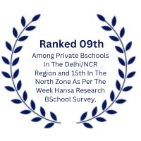 Ranked 09th Among Private Bschools In The Delhi_NCR Region and 15th In The North Zone As Per The Week Hansa Research BSchool Survey