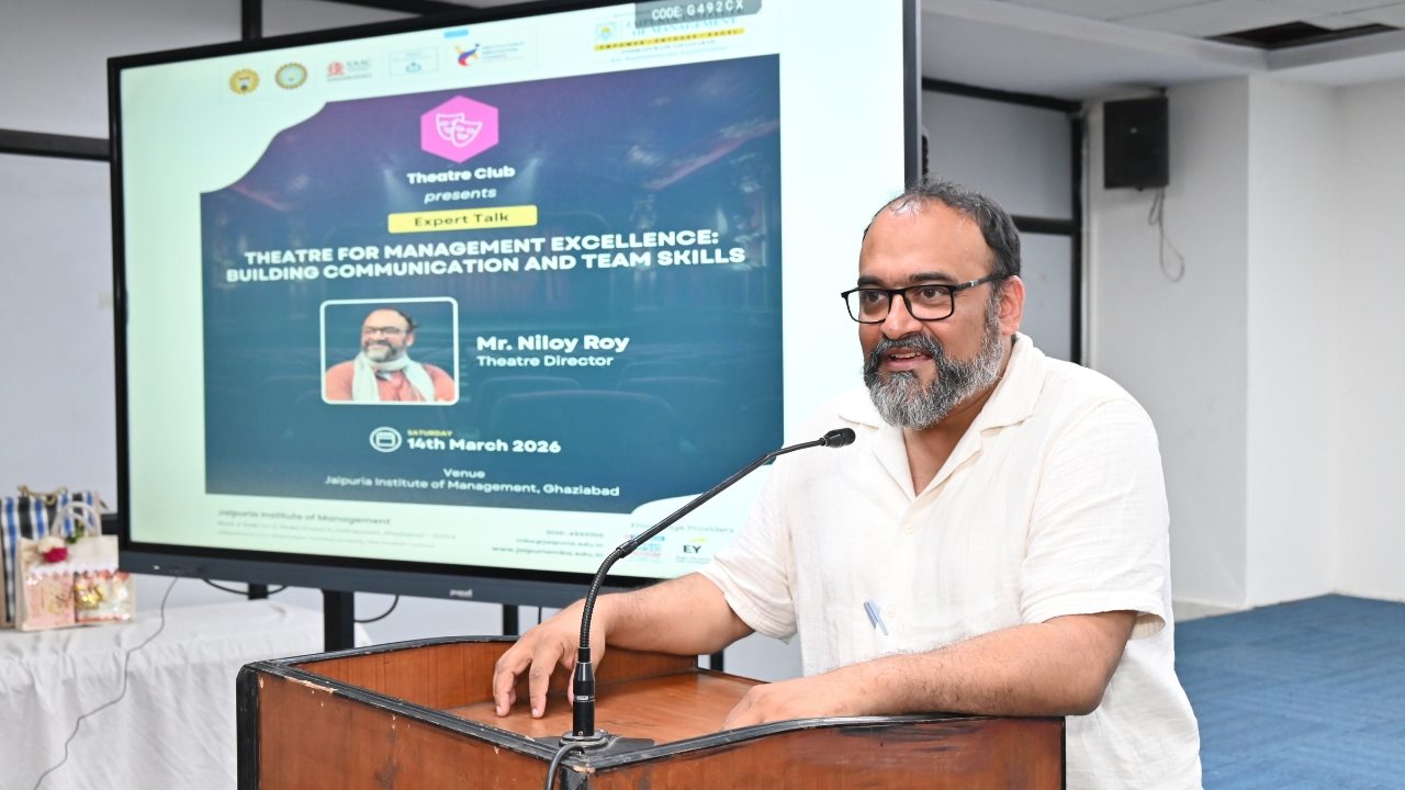 Theatre for Management Excellence: Expert Talk at Jaipuria Institute of Management Ghaziabad
